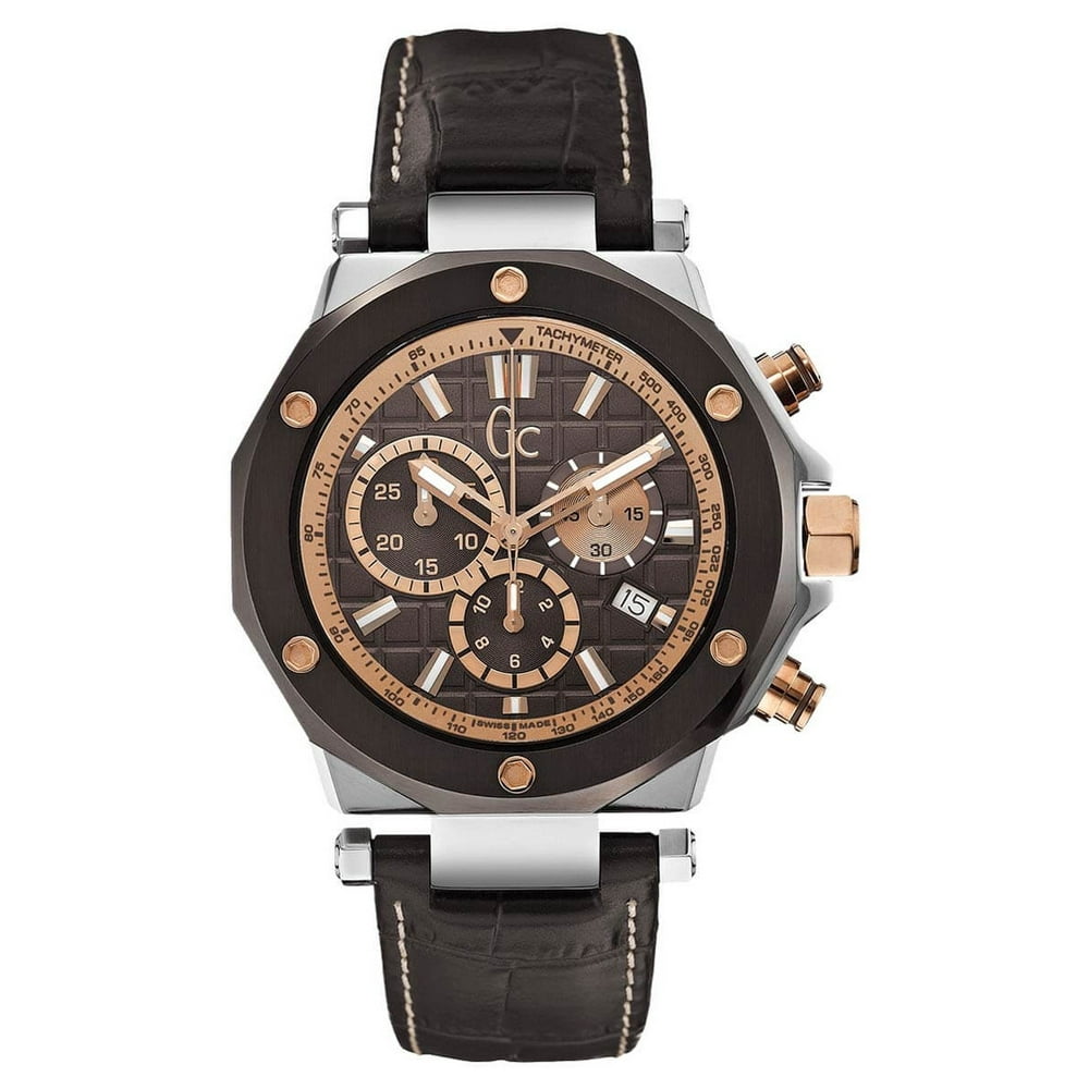 GUESS Guess Men's Sport Chic GC3 Brown Strap Chrono Watch X72018G4S