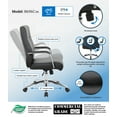 thumbnail image 3 of Boss Office Products Modern CaressoftPlus Vinyl High Back Conference Executive Chair, Black, 3 of 8