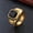Black, variant on Jewelry Golden Dragon And Phoenix Gemstone Titanium Steel Ring