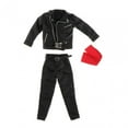 thumbnail image 2 of Conjunto de chaqueta para muñeca, figura masculina, disfraz con pantalones, cinturón, bufanda, traje Mini para figuras de 6 pulgadas, 1/12, 2 of 9
