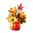 thumbnail image 5 of Pumpkin Maple Leaf Centerpiece Faux Foam Tabletop Harvest Decor for Kitchen Fireplace Autumn Scene, 5 of 9