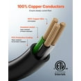 thumbnail image 3 of 50A Generator Extension Cord 25 ft 250V NEMA 6-50P to 6-50R 12500W Heavy-Duty Power Cable with ETL Certification, Weather-Resistant SWT Insulation, Light Indicator, and Convenient Storage for Outdoor, 3 of 10