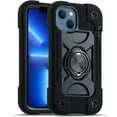 thumbnail image 1 of KOMI Compatible with iPhone 14 Pro Max Case 6.7 Inch with Built-in 360°Rotating Ring Stand, Military Grade Drop Protection Full Body Rugged Heavy Duty Protective Cover Black, 1 of 4