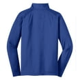 thumbnail image 6 of Mens Sport Wick Stretch 1/2 Zip Polyester/Spandex Pullover True Royal M, 6 of 7