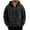 Black, variant on Zeijnsda Mens Loose Sweatshirts Fashion Half-Zipper Hoodies Solid Color Long Sleeved Hooded Sweatshirts Men's Oversized Pocket Hoodies