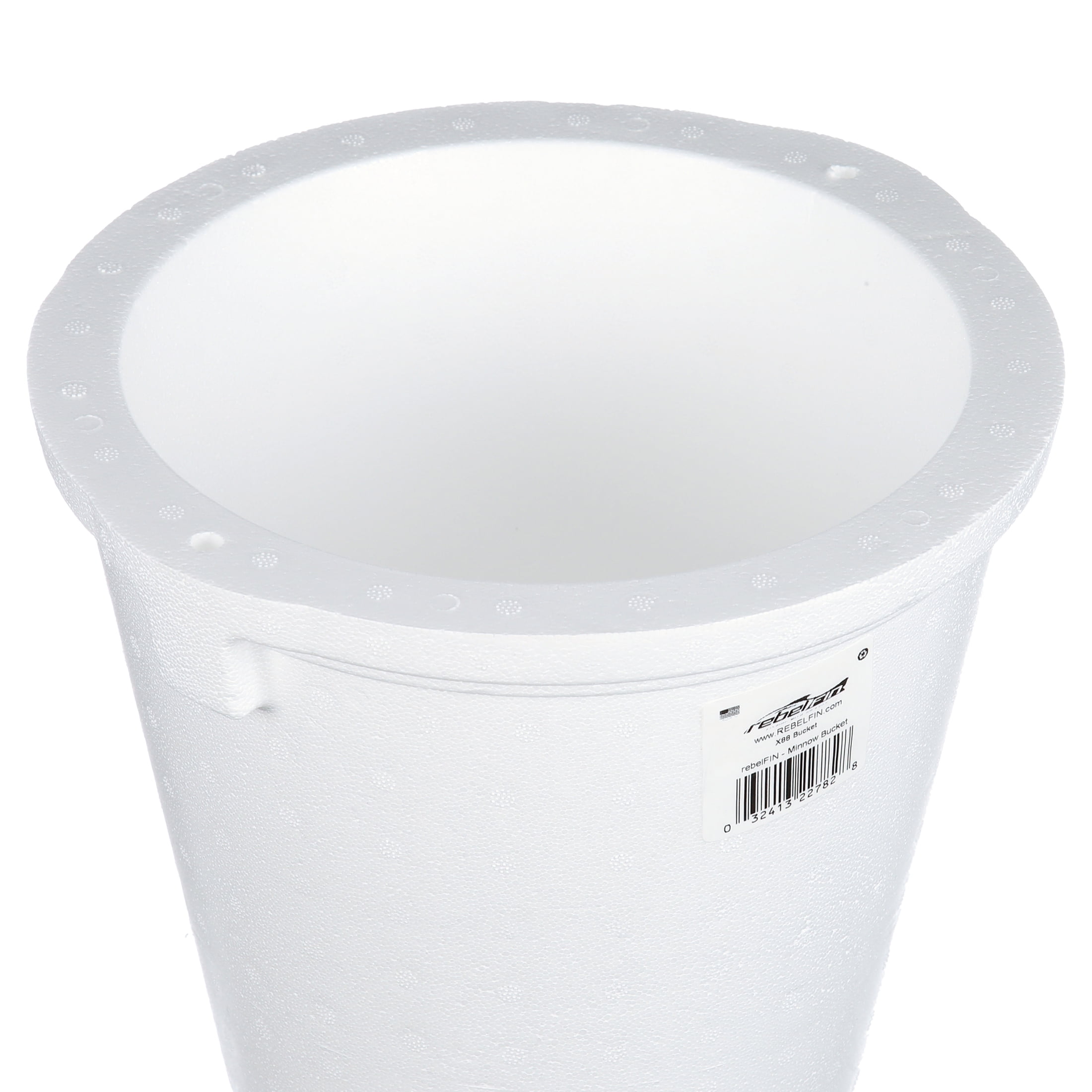 rebelFIN Fishing Minnow 8qt Bait Bucket with Carry Rope and Lid