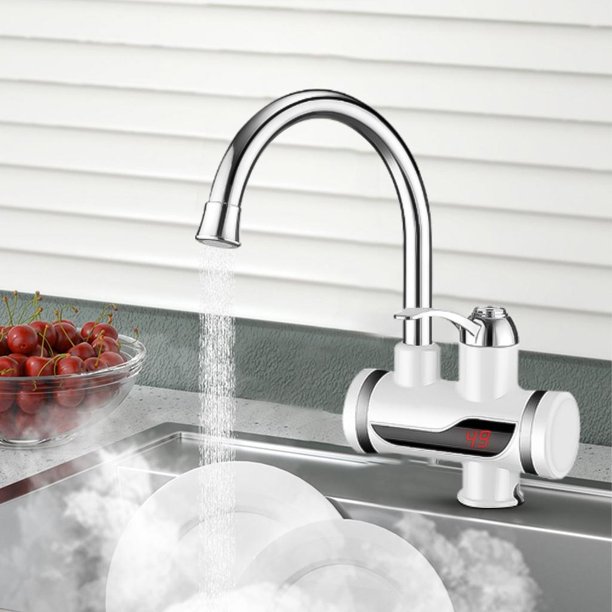 Calentador de agua eléctrico pantalla LED, Grifo de calentador de agua d de cocina, Calentador de , Grifo de calentamiento de agua instantáneo de Bajo adaptador Yotijar grifo del calentador
