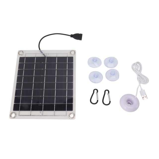 Humidificador de agua flotante de 20 W con panel solar de doble cara, portátil, USB, minihumidificador atomizador para el hogar y el coche.