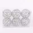 thumbnail image 5 of CHGBMOK 6Pcs Christmas Tree Hanging Balls Wreath Plastic Baubles Ball Shatterproof Hollow Out Christmas Ornaments Christmas Decorations Silver 6CM, 5 of 6