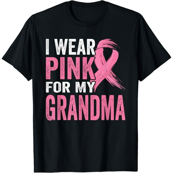 I Wear Pink For My Grandma Breast Cancer Awareness T-Shirt