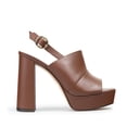thumbnail image 1 of Tacones para Dama Tipo Sandalias Zapatillas Elegantes Davenia de Piel Café, 1 of 5