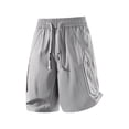 thumbnail image 5 of Cargo Shorts for Men Summer Casual Elastic Waist Loose Fit Breathable Knee Length Work Shorts with Pockets, 5 of 6
