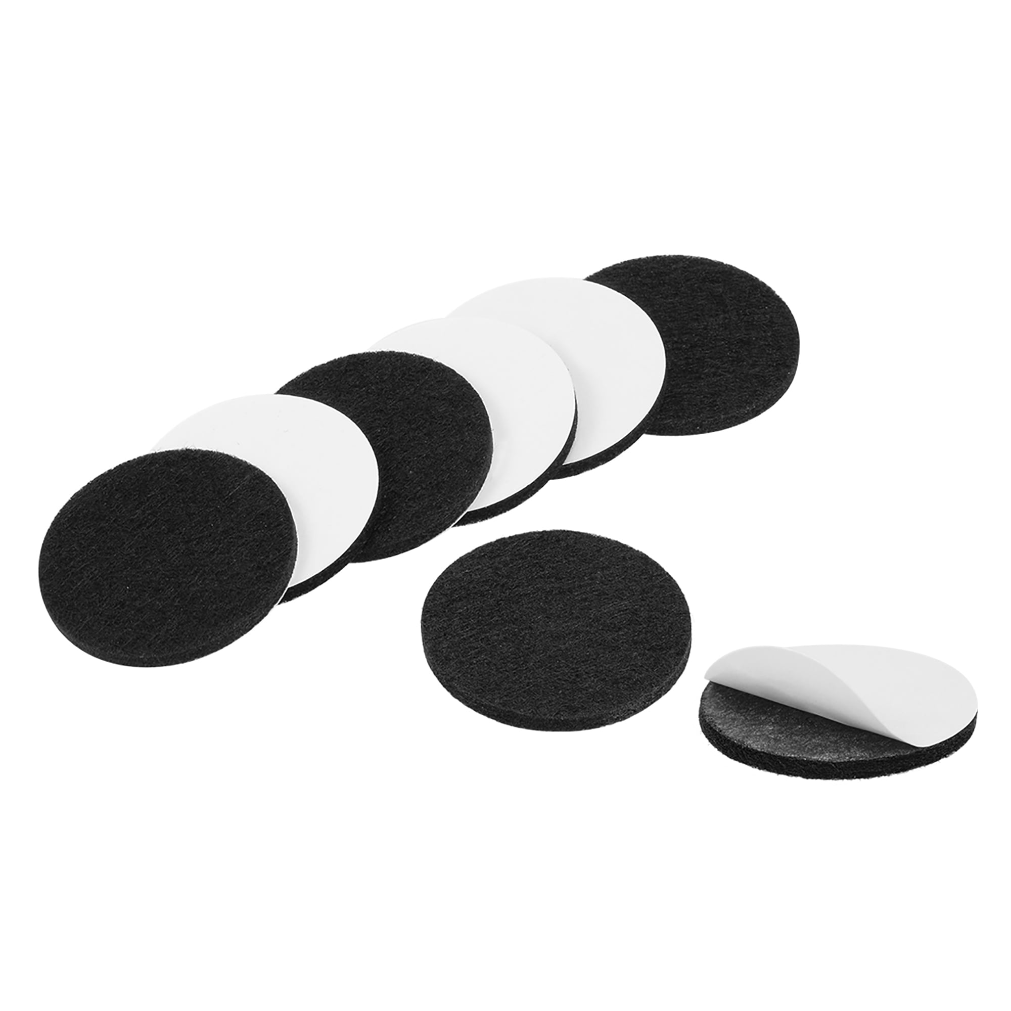 Furniture Pads Adhesive Felt Pads, 40mm Dia 3mm Thick Floor Protector Round Black 16Pcs