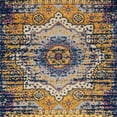 thumbnail image 4 of 5' x 8' Blue and Orange Medallion Power Loom Area Rug, 4 of 5