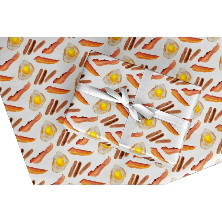 Bacon Wrapping Paper Gift Wrap 30 x 84 Sheet Vintage Style 