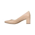 thumbnail image 2 of Naturalizer Womens Karina Leather Square Toe Pumps Tan 8 Wide (C,D,W), 2 of 4