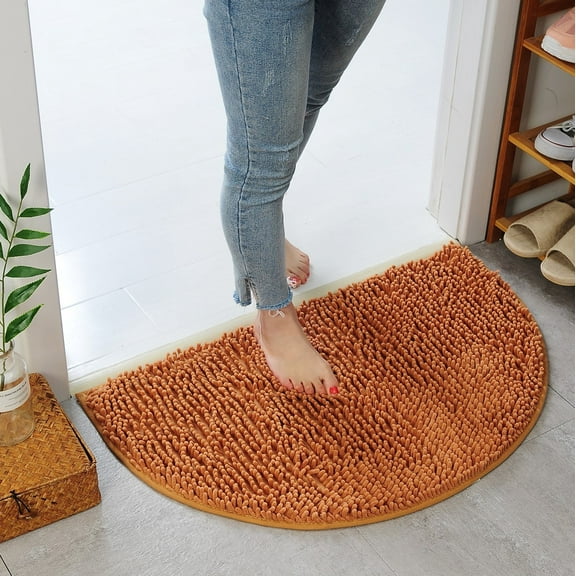 ERDOUY Bathroom Rug Mat , Non-Slip Plush Shaggy Bath Carpet, Machine Wash Dry, Bath Mats for Bathroom Floor, Tub and Shower, Bathroom Runner Bathmat Accessories Decor, Champagne,16*24inch