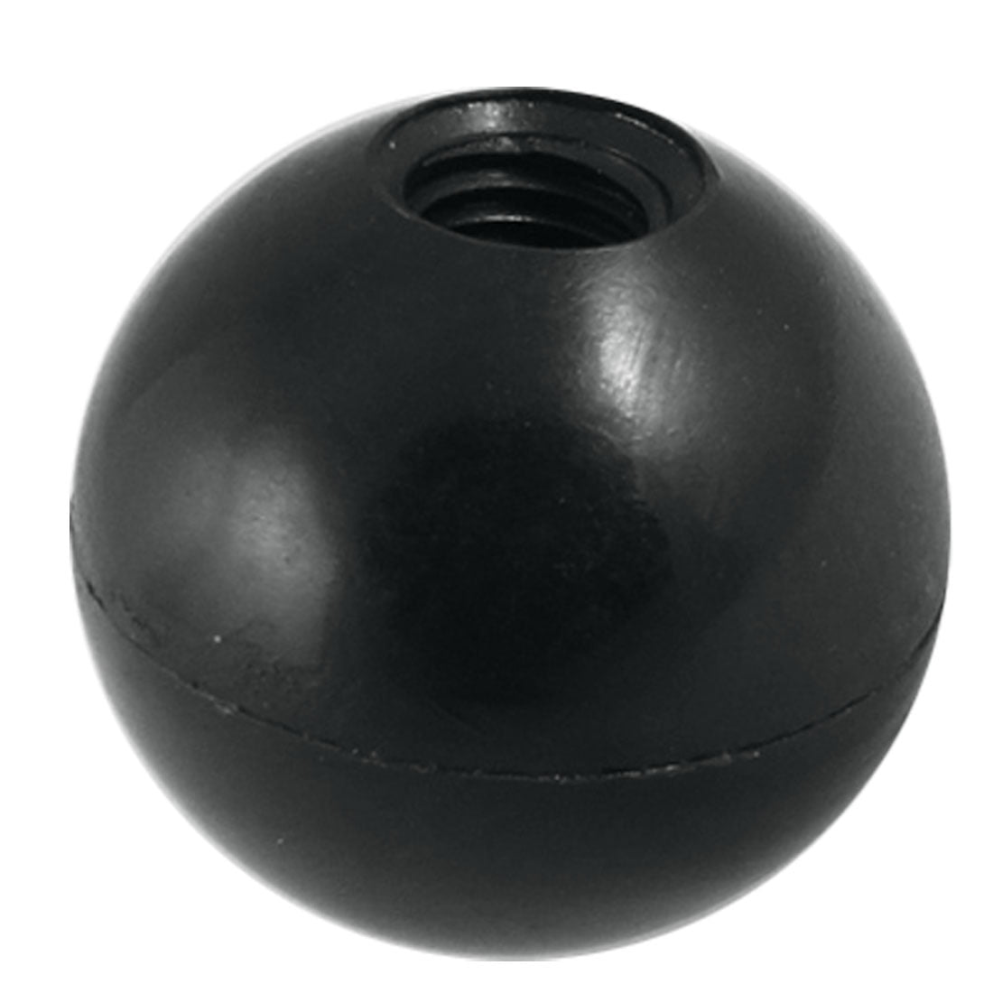 Unique Bargains 10mm Thread Black Round Plastic Ball Knob Handle