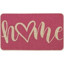 Doormat Pink Heart Home Doormat, Spring Summer Entryway Welcome Decor Switch Rug Door Mat Floor Mat 16x24 inch.