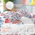 thumbnail image 2 of King 4 Piece Bedding Set Independence Day Love Heart Soft Breathable Duvet Cover and Pillowcase, American Flag Red Blue Star Duvet Cover Set Bed Sheets for Bedroom Dormitory Guest Room, 2 of 9