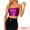 Purple, variant on DARIGN DIVA Women's Sparkly Shiny Metallic Crop Cami Tops M Pink