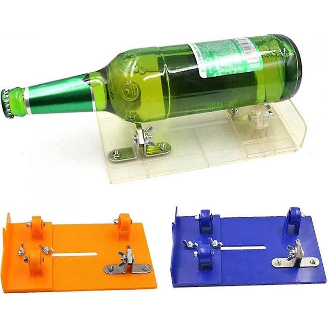 Kovo Kit de Coupe-Bouteille en Verre Professionnel - Coupeur Réglable - Tranchant, Durable - Bleu-Bon