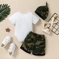 thumbnail image 3 of Happy Town Baby Boys Romper Summer Clothes Infant Camouflage Outfits Set Camouflage Shorts Set, 3 of 8