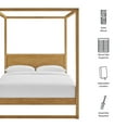 thumbnail image 3 of Platform Bed Frame, Queen, Oak Brown, Wood, Hotel Bedroom, Modern Contemporary, HB38243, 3 of 10