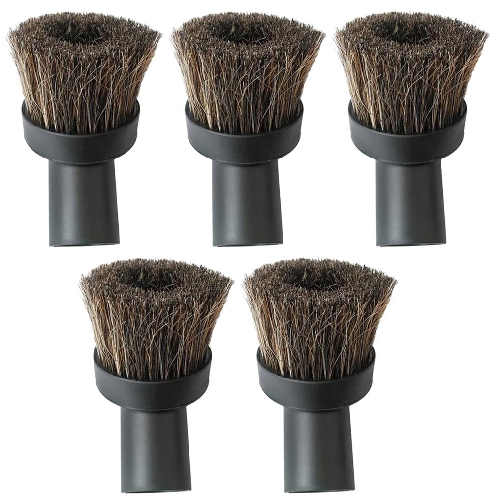 5x Round Horse Hair Dusting Brush Dust Clean Tool Attachment Vacuum Cleaner 