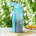 thumbnail image 6 of JUSTLET 32oz Sports Water Bottle with Motivational Time Marker & Leakproof Lid, Sky Blue, 6 of 9