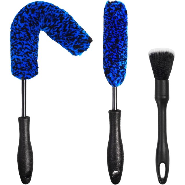 YSTIANN 3 - Piece Wheel & Tire Cleaning Brush Kit – Bendable Durable Car Detailing Brushes for Rims WJ85-415