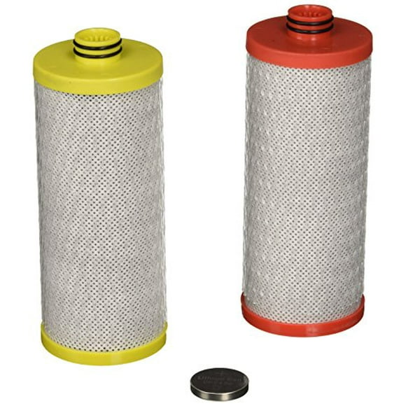 Aquasana AQ-5200R AQ Replacement Filter Cartridges for 2-Stage Under Sink Water Filtration System, 2, Red and Yellow