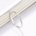 thumbnail image 5 of Ultra-fine Tail Ring 925 Silver CZ Womens Silver/Rose Gold Wedding Ring Size 3-8, 5 of 8