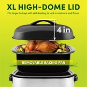 Aroma 22Qt Electric Roaster Oven with Removable Pan and Granite Enamel Finish