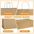 thumbnail image 3 of BagDream 50Pcs Brown Paper Bags with Handles, 16x6x12 inches Large Kraft Paper Shopping Bags for Small Business, Merchandise, Gifts, Shopping, Grocery, 3 of 9