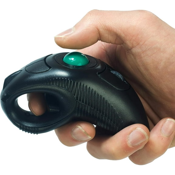 IMIKEYA Ergonomic Portable Handheld Trackball Mouse for Laptop - Black