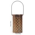 thumbnail image 3 of Farol solar exterior acabado bronce de hierro | Patrón artístico de mariposas resistente a la intemperie | Panel solar automático de encendido/apagado | Decoración de mesa para patio de jardín | 1, 3 of 6