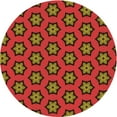 thumbnail image 1 of Ahgly Company Machine Washable Indoor Round Transitional Red Area Rugs, 7' Round, 1 of 7