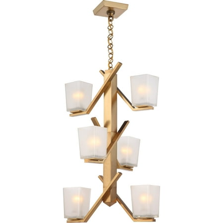 

Pendants 6 Light With Vintage Brass Finished A19 Incandescent 19 inch 600 Watts