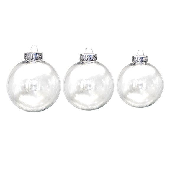 Clear Ball Ornaments, Hanging Decorations for Wedding Spring Easter Plastic Christmas Tree Decorative Balls