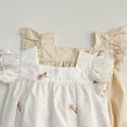 thumbnail image 4 of Pelele bonito de verano para bebé de 0 a 3 años, mono con mangas voladoras de encaje y cuello cuadrado, ropa Floral bordada de una pieza para bebé y niño, 4 of 6