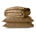 thumbnail image 2 of Allswell Cotton Linen Blend Quilt Set, Fatigue Tan, Full/Queen, 2 of 7