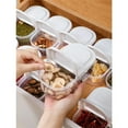 thumbnail image 6 of Piwvid Double Compartment Storage Boxes with Lids Airtight Jars for Building Food Grains and Plastic Storage Boxes for Multi Functional Kitchen Refrigerators, 6 of 9