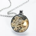thumbnail image 2 of Map section Stunning Glass Circular Pendant Necklace - Elegant Jewelry for Women, 2 of 5