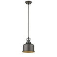 thumbnail image 3 of RADIANCE Goods Industrial-Style 1 Light Rubbed Bronze Ceiling Mini Pendant 8" Wide, 3 of 3
