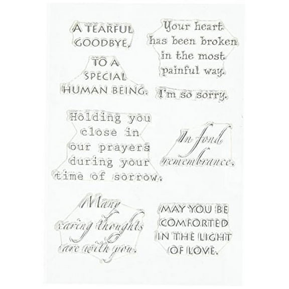 Stampers Anonymous Words to The Rescue Stamp Set, 8 by 4.5-Inch, Sympathy, Clear