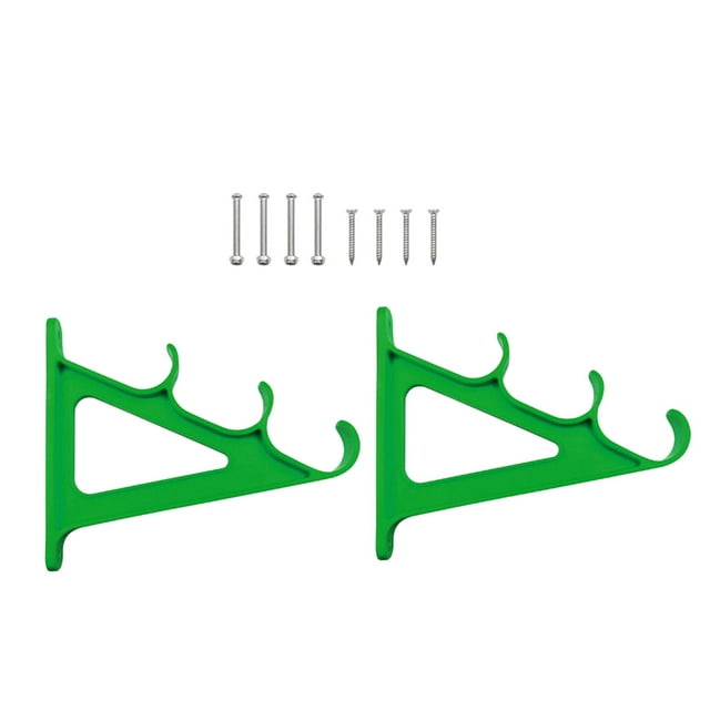 Almencla 2 Pcs Fishing Rod Storage Rack Wall Mounted Portable 3 Layers Fishing Rod Holder Green