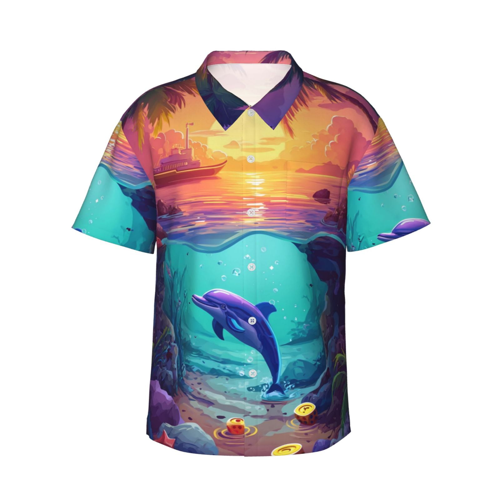 Camisa Fea Hombre Vintage Version Camisa Hawaiana Colorida De Bolos Para  Hombres Y Mujeres, Camisa Hawaiana Informal De Manga Corta Con Botones Para  Adultos, 4oj Flag Popsicle, S Camisa Festival, image size:1600x1600