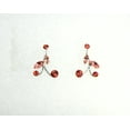 thumbnail image 4 of Faship Gorgeous Coral Rhinestone Crystal Floral Necklace Earrings Set, 4 of 5