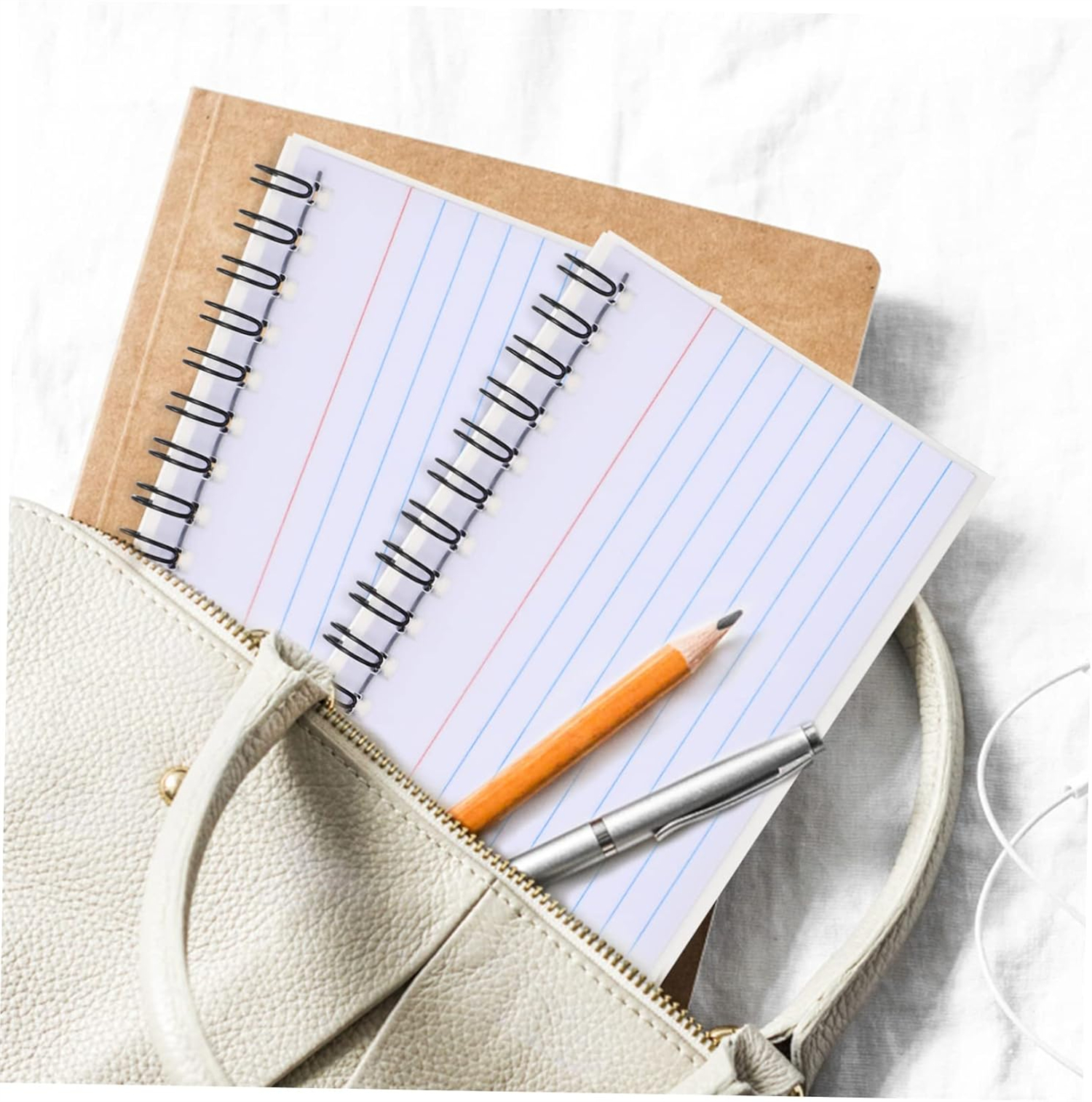 4 Pack Index Cards Topboutique Flash Cards with Waterproof Covers Helical Bound Revision Cards Lined Notecards Ruled Flashcards Note Taking Paper for Learning,White,3*5 in,Total 200 Sheets
